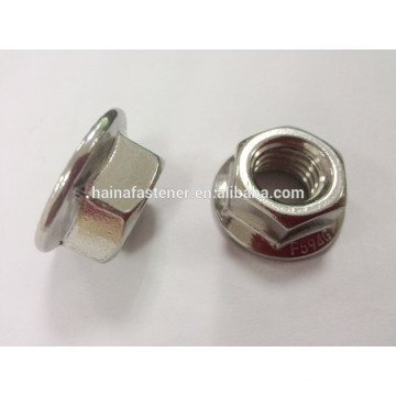 stainless steel 304 nuts , stainless steel 316 flange head nut, hex flange nut